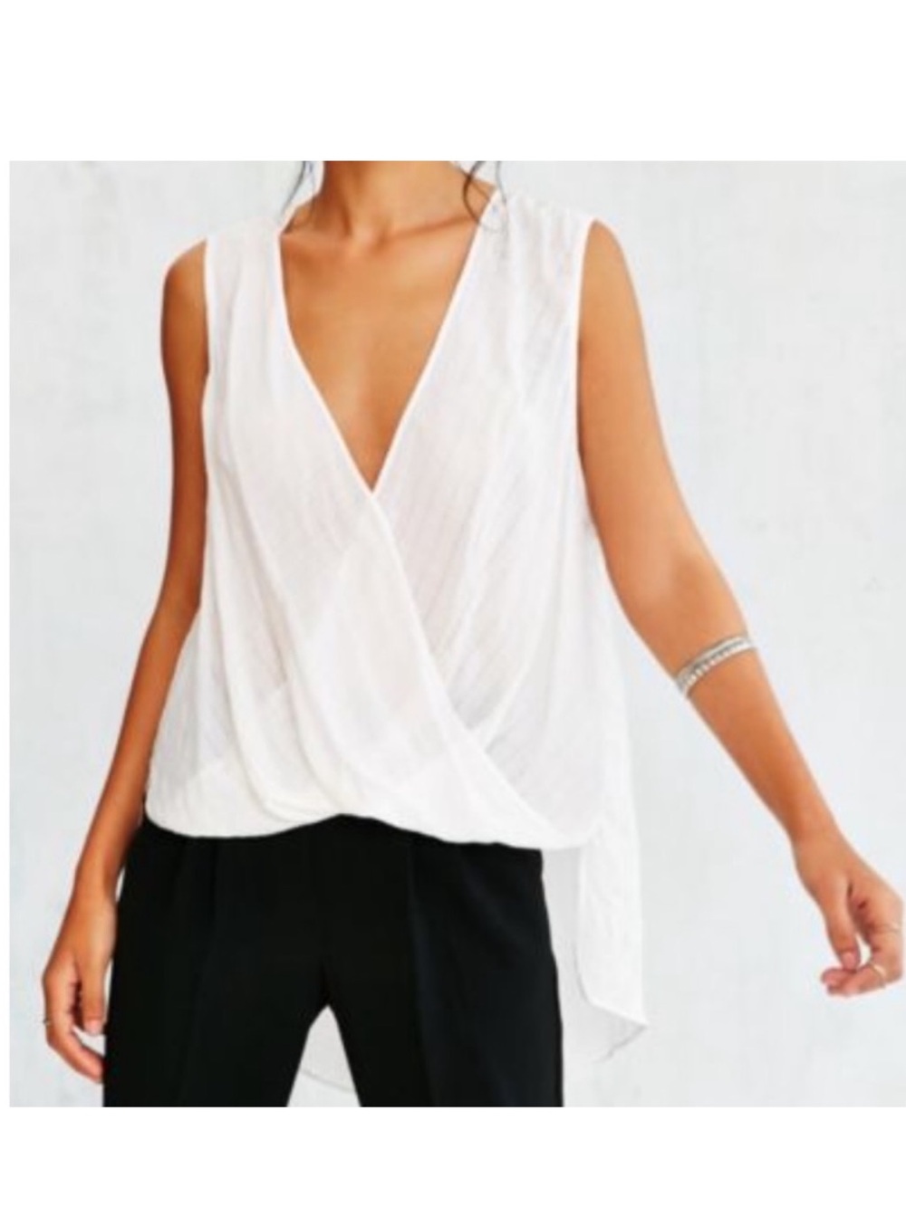 silence + noise cream draped open top